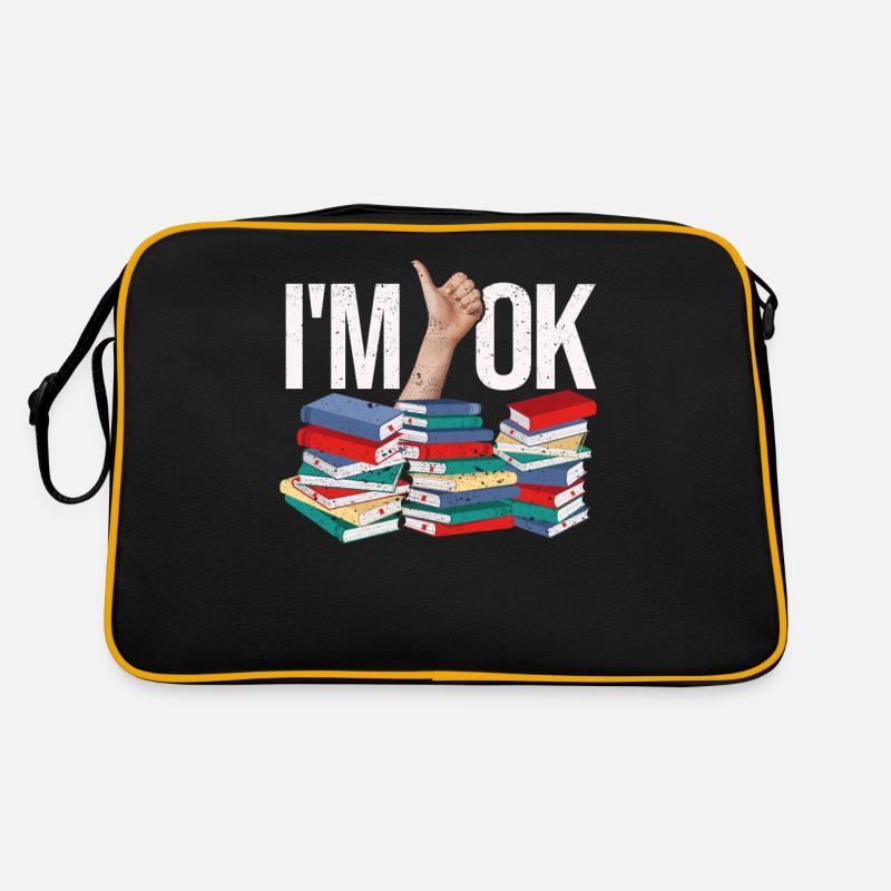 I'm Ok Funny Books Reader Librarian Retro Bag