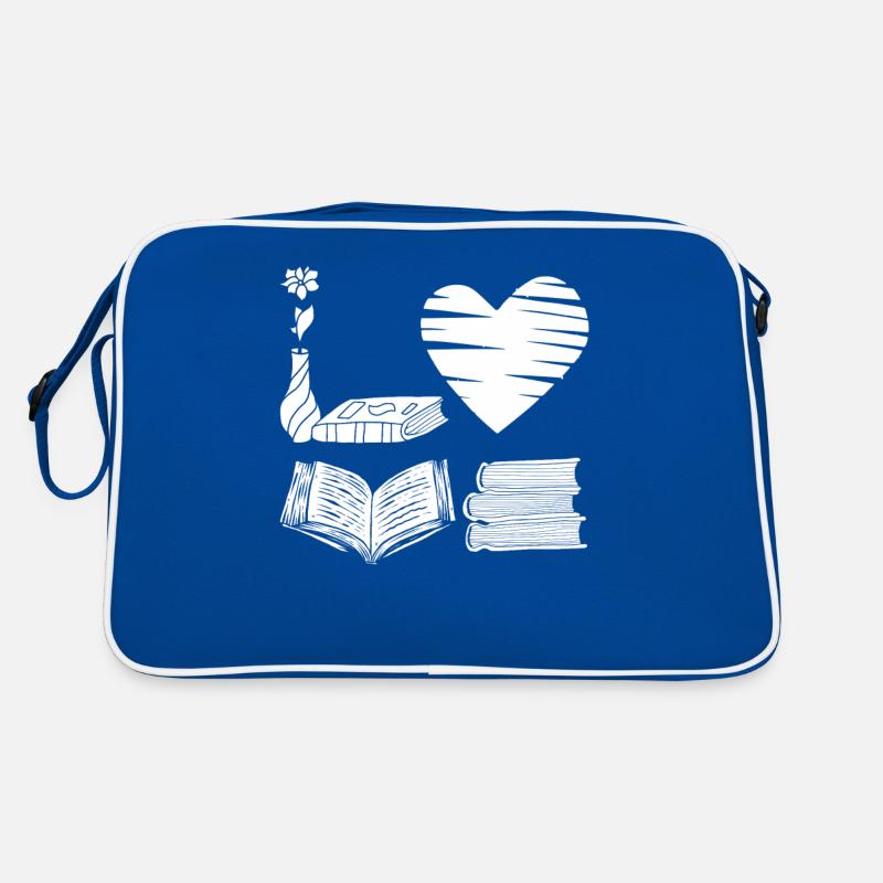 Love Books Reading Bookworm Librarian Book Retro Bag