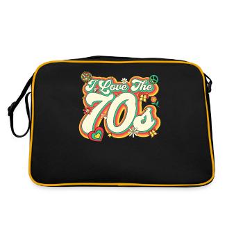 70s Costume 70s Styles 1970s Outfit 70s Disco - Retro Bag - black/gold - Back