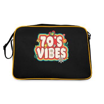 70s Costume 70s Styles 1970s Outfit 70s Disco - Retro Bag - black/gold - Back