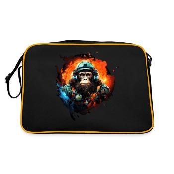 Cool Ape Graphics Space Astronaut Ape - Retro Bag - black/gold - Back