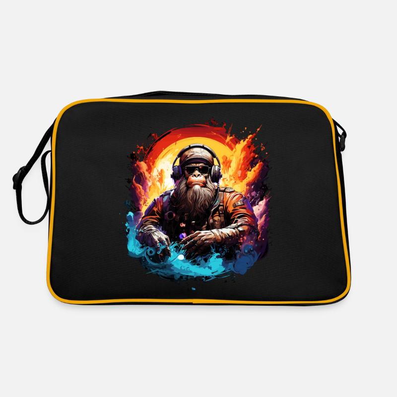 Cool Ape in the Galaxy - Colorful Ape Outer Space Sac Retro