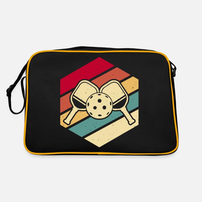 Pickleball - Retro Tasche - Schwarz/Gold