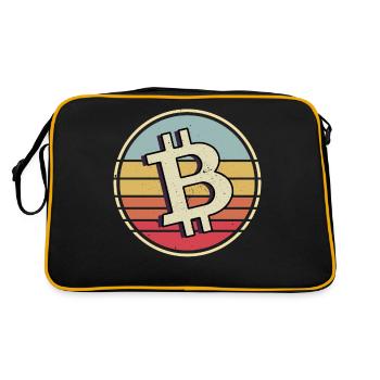 Bitcoin Crypto Crypto-monnaie - Sac Retro - noir/or - Dos