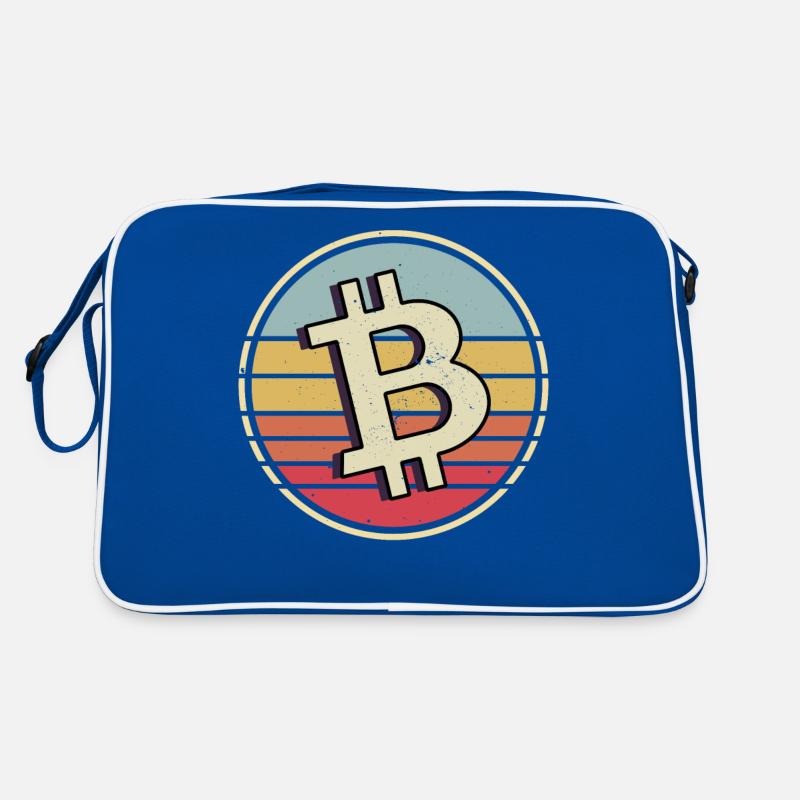 Bitcoin Krypto Kryptowährung Retro Tasche