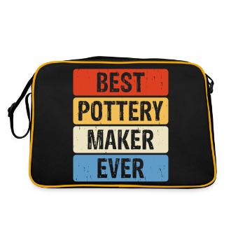 Pottery Pottery Pottery - Retro Bag - black/gold - Back