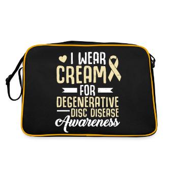 I wear cream for the month of degenerative - Retro Bag - black/gold - Back