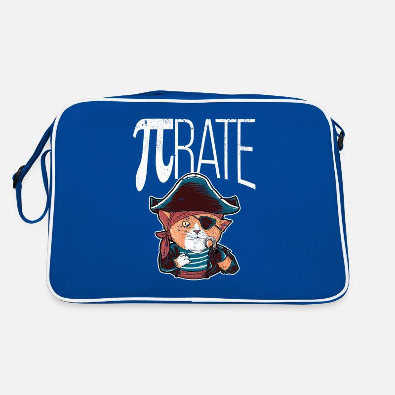 Funny Pi Day Math Science Cat Pirate Retro Bag