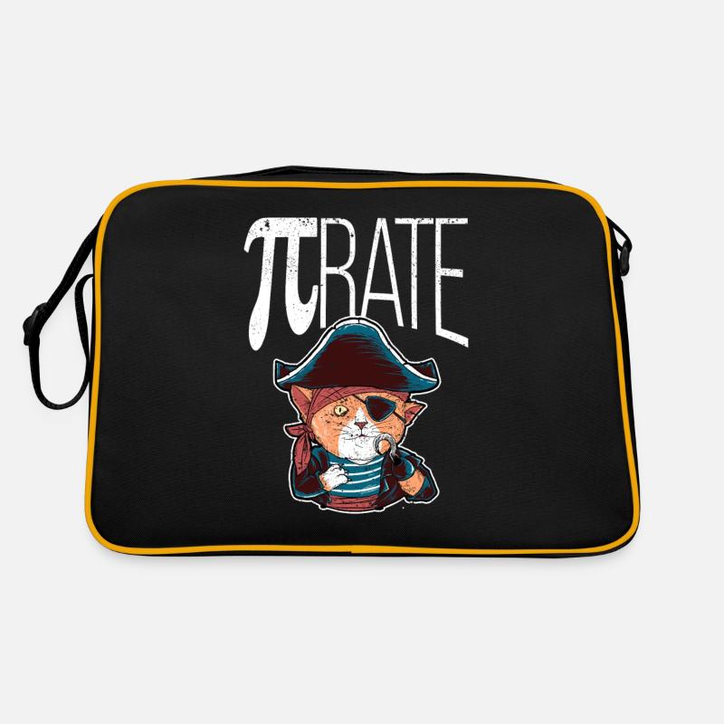 Funny Pi Day Math Science Cat Pirate Retro Bag
