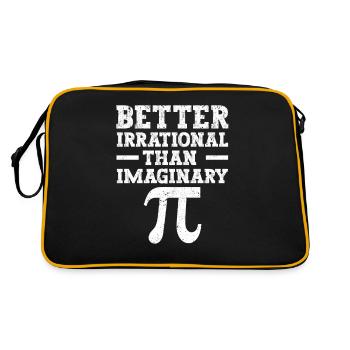 Better irrational than imaginary Funny Pi Day - Retro Bag - black/gold - Back
