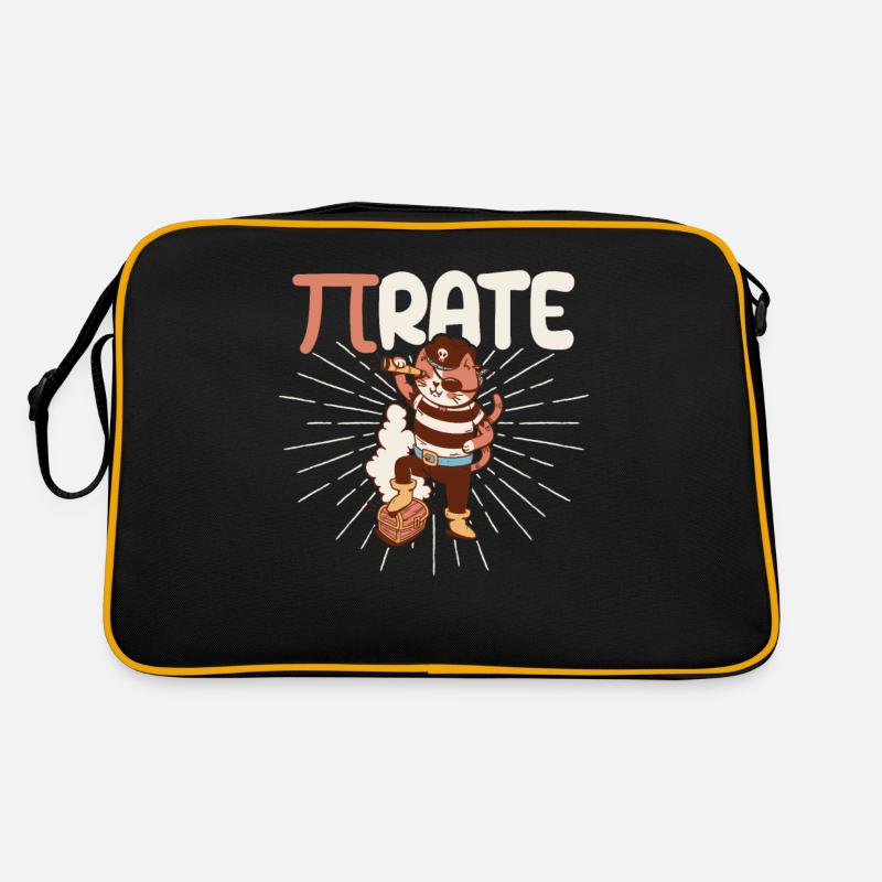 Funny Pi Day Math Science Cat Pirate Retro Bag
