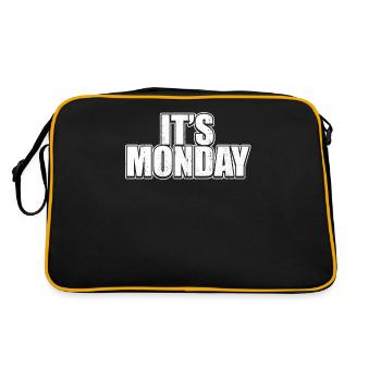 Grunge Monday White Weekly Prank Funny Jokes Pun - Retro Bag - black/gold - Back