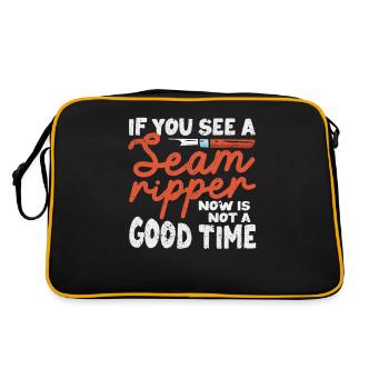 Wenn Sie einen Nahttrenner sehen, ist jetzt kein - Retro Tasche - Schwarz/Gold - Hinten
