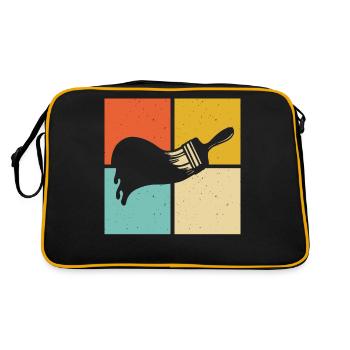Brush Painter Artist - Retro Bag - black/gold - Back