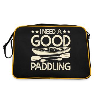 Kayak Kayaker Kayaker - Retro Bag - black/gold - Back
