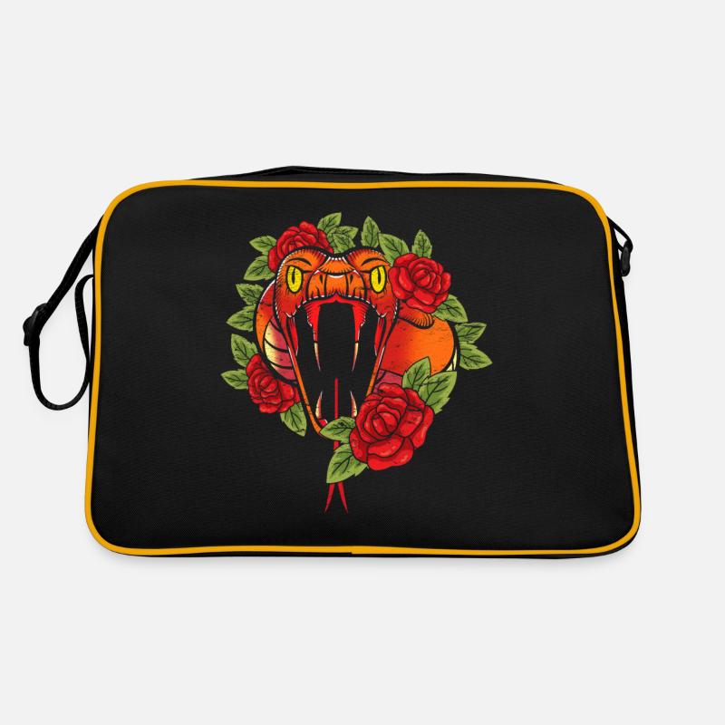 Roses Predator Gift Flowers Reptile Snake Retro Bag
