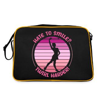 Bâton Twirling Hate To Smile - Twirl Matraque - Sac Retro - noir/or - Dos
