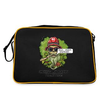 Marijuana - Fumer peut vous vieillir prématurément - Sac Retro - noir/or - Dos