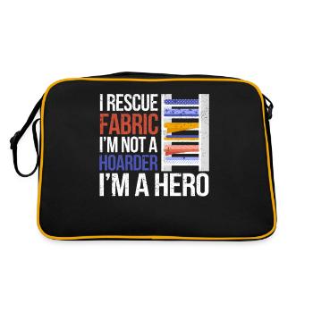 I Rescue Tissu Coudre Égout Couturier Tailleur - Sac Retro - noir/or - Dos