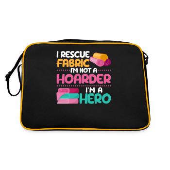 I Rescue Tissu Coudre Égout Couturier Tailleur - Sac Retro - noir/or - Dos
