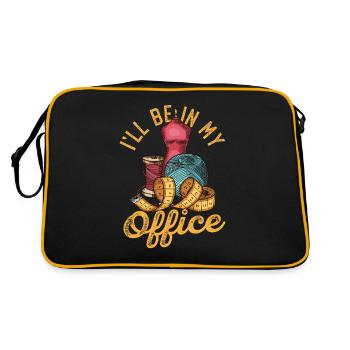 I'll Be In My Office Sewing Room Funny Sew - Retro Bag - black/gold - Back