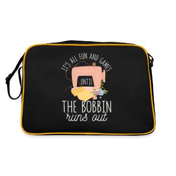 It's all fun and games until the coil runs - Retro Bag - black/gold - Back