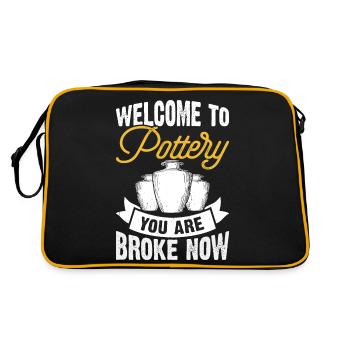 Pottery Pottery Pottery - Retro Bag - black/gold - Back