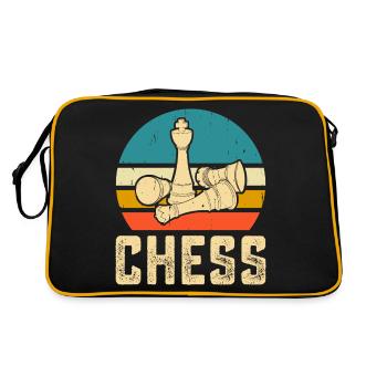 Schach - Retro Tasche - Schwarz/Gold - Hinten
