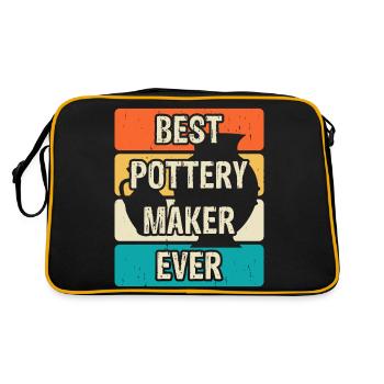 Pottery Pottery Pottery - Retro Bag - black/gold - Back
