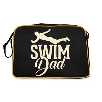Nageur Natation Papa Papa Papa Papa - Sac Retro - noir/or - Dos
