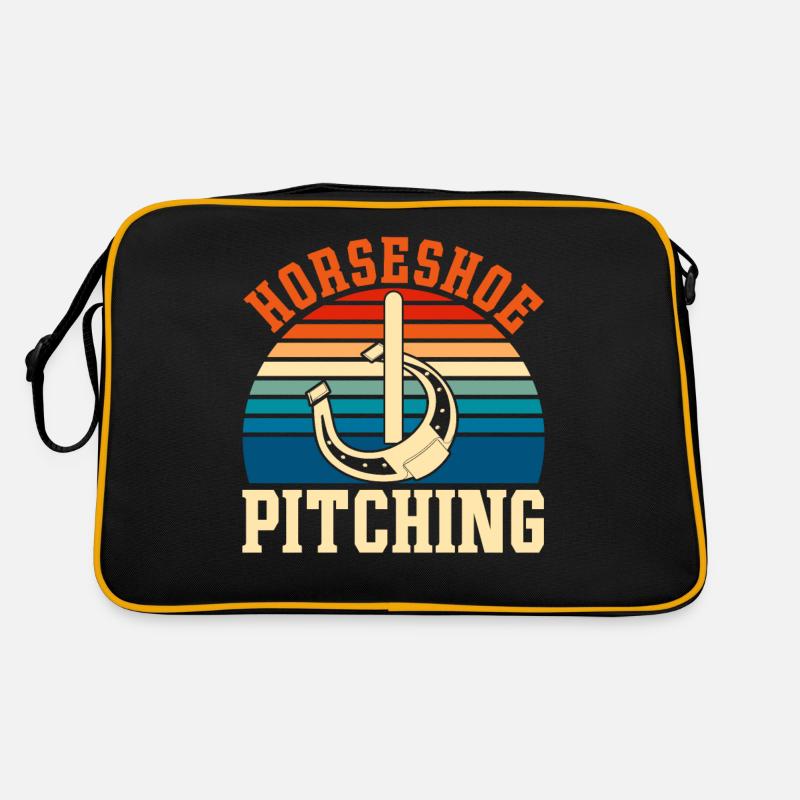 Retro Hufeisen Werfer Geschenk Pferde Hufeisen Retro Tasche