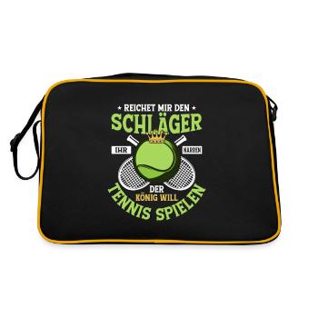 Reichet mir den Schläger ihr Narren Tennis Club Ve - Retro Tasche - Schwarz/Gold - Hinten