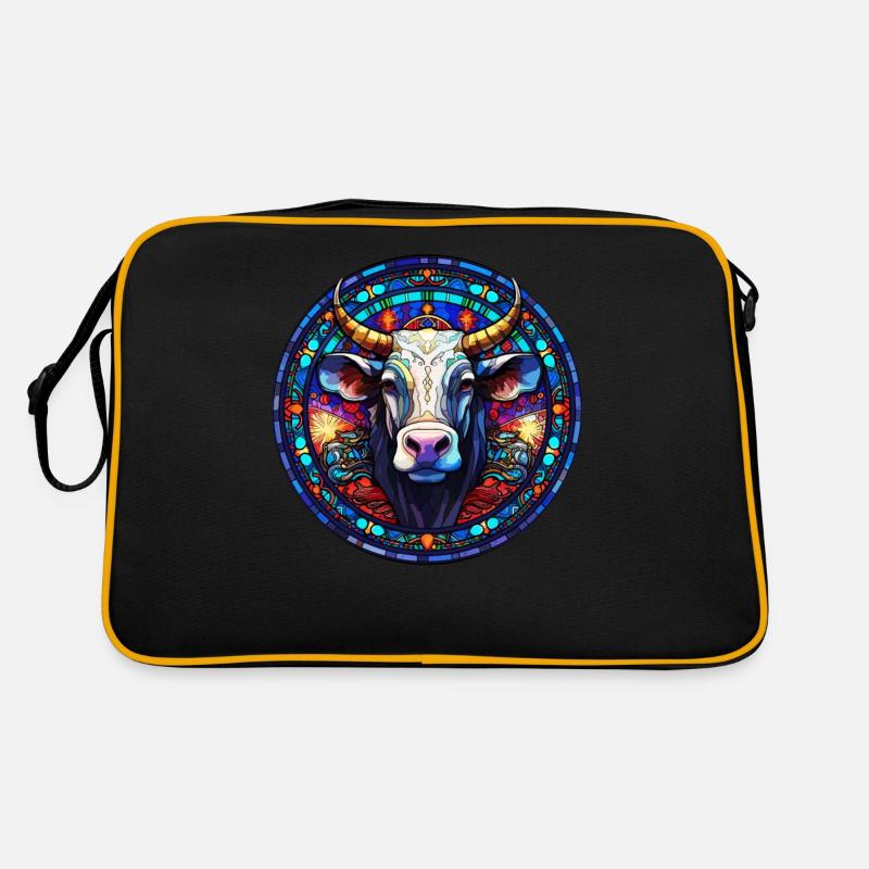 J’adore l’art de la vache et du vitrail Sac Retro
