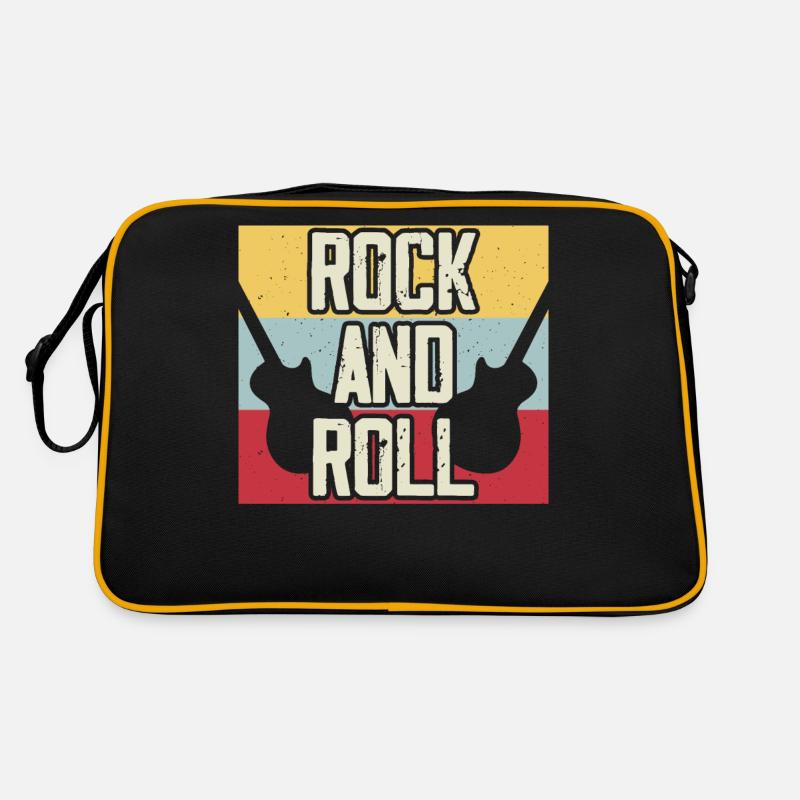 Rock And Roll - Retro Tasche - Schwarz/Gold