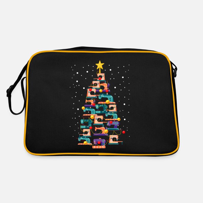 Funny Sewing Machine Weihnachtsbaum stricken Sew Retro Tasche