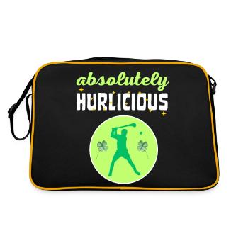 Absolutely Hurlicious Hurling Player - Retro Bag - black/gold - Back