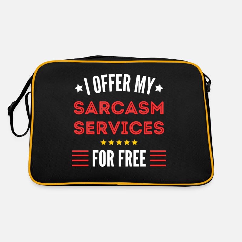 I offer my Sarcasm Services for Free Retro Bag