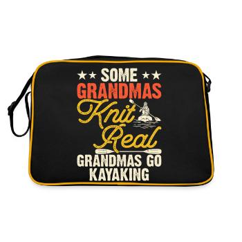Kayak Kayaker Kayaker Granny - Sac Retro - noir/or - Dos