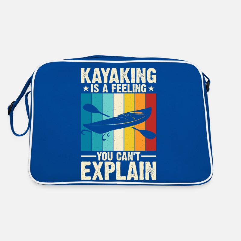 Kajak Kajakfahrer Kajaker Retro Tasche