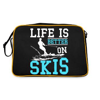 Life is better on water skis - Retro Bag - black/gold - Back