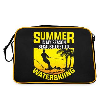 Summer is my season: water skiing - Retro Bag - black/gold - Back