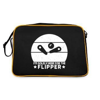 I ́m Solely Here For The Flipper Pinball GIft Idea - Retro Bag - black/gold - Back