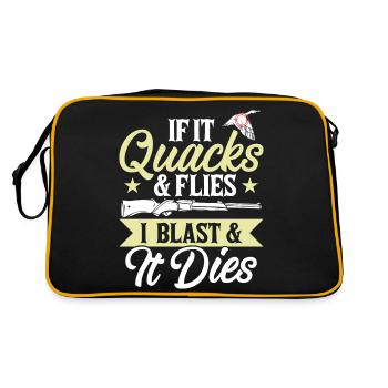 S’il charlatan et vole, j’exploserai et il mourra - Sac Retro - noir/or - Dos