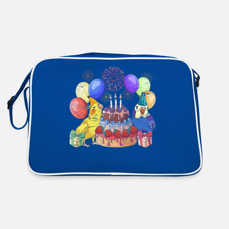Vogel Tier Geburtstagsfeier Geschenk Sittich Retro Tasche