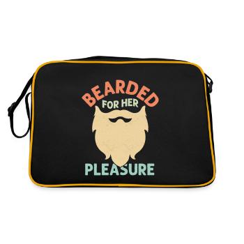 Barbu pour son plaisir Visage Cheveux Barbu Homme - Sac Retro - noir/or - Dos