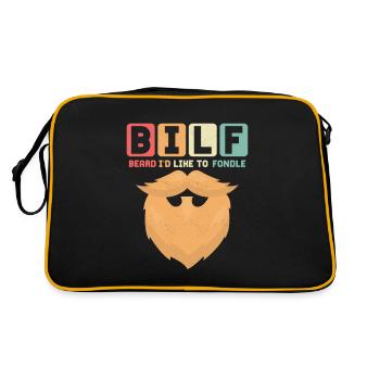 BILF Barbe J’aimerais caresser Homme Barbu Visage H - Sac Retro - noir/or - Dos