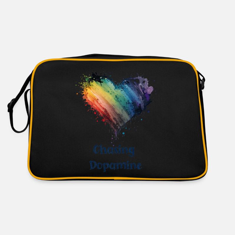 Rainbow heart chasing Dopamine Retro Bag