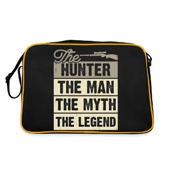 Jagen Jäger - Retro Tasche - Schwarz/Gold - Hinten