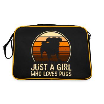 Chien carlin - Sac Retro - noir/or - Dos