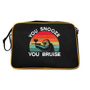 She Snooze She Bruise Funny Paintball Baller - Retro Bag - black/gold - Back